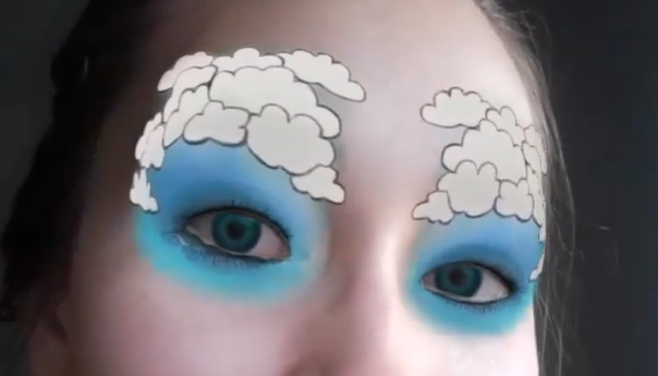 Cloudy eyes AR makeup filter
